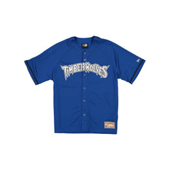 Minnesota Timberwolves Hardwood Classics Blue Button-Up T-Shirt