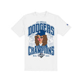 Bella Doña x Los Angeles Dodgers 2025 World Series Champions Character White T-Shirt