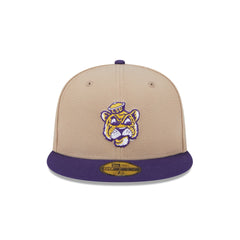 LSU Tigers Camel College Vault 59FIFTY Fitted Hat