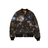 Alpha Industries x Minnesota Timberwolves Black Camo MA-1 Bomber Jacket