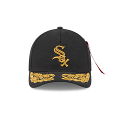 Alpha Industries x Chicago White Sox Black 9FORTY M-Crown A-Frame Snapback Hat