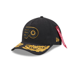 Alpha Industries x Philadelphia Flyers Black 9FORTY M-Crown A-Frame Snapback Hat