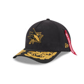 Alpha Industries x San Jose Sharks Black 9FORTY M-Crown A-Frame Snapback Hat