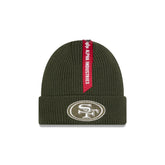 Alpha Industries x San Francisco 49ers Olive Green Cuff Knit Hat