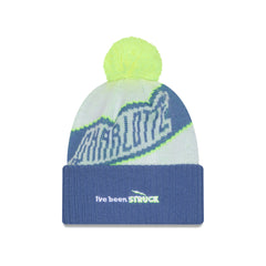 Charlotte FC 2025 Jersey Hook White Pom Knit Hat