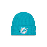 Miami Dolphins Waffle Stitch Knit Beanie Hat