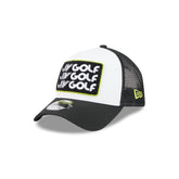 LIV Golf White 9FORTY A-Frame Trucker Hat