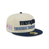 Memphis Grizzlies 2025 City Edition Chrome White Corduroy 59FIFTY Fitted Hat