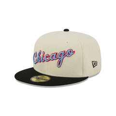 Chicago Bulls 2025 City Edition Chrome White Corduroy 59FIFTY Fitted Hat