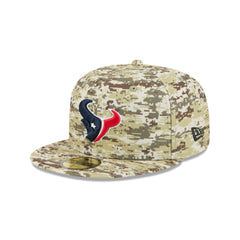 Houston Texans 2025 Salute to Service Fan Gear 59FIFTY Fitted Hat