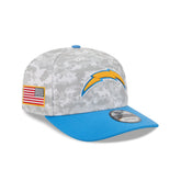 Los Angeles Chargers 2025 Salute to Service Fan Gear 9SEVENTY Stretch-Snap Hat