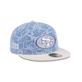 Just Caps Jacquard Denim San Francisco 49ers Retro Crown 59FIFTY Fitted Hat