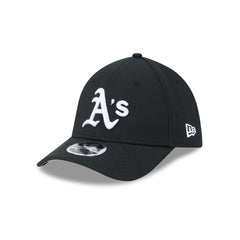 Athletics Black and White 39THIRTY M-Crown Stretch Fit Hat
