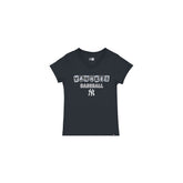 New York Yankees Sequin Hearts Girls T-Shirt