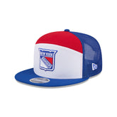 New York Rangers Block Split Panel 9FIFTY Trucker Hat