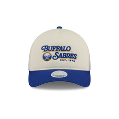Buffalo Sabres Retro Chrome Women's White 9FORTY M-Crown A-Frame Trucker Hat
