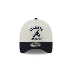 Atlanta Braves Chrome White Arched 9FORTY A-Frame Snapback Hat