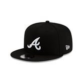 Atlanta Braves Basic Black & White 9FIFTY Snapback Hat