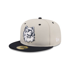 Connecticut Huskies Collegiate Two-Tone Chrome 59FIFTY Fitted Hat