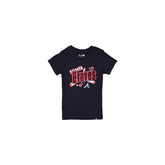 Atlanta Braves Girls Sequin Wordmark T-Shirt
