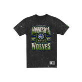 Minnesota Timberwolves Throwback Washed Graphic Black T-Shirt