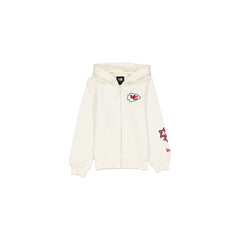 Kansas City Chiefs Girls Chrome White Full-Zip Hoodie