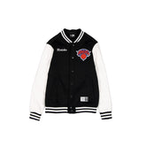 New York Knicks Black & White Varsity Jacket
