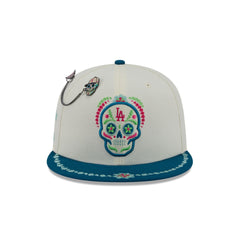 Los Angeles Dodgers Day of the Dead Chrome White 59FIFTY Fitted Hat