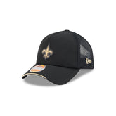 New Orleans Saints 2026 Sideline 9FORTY APEX Trucker Hat