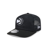 Atlanta Hawks Black & White Mesh 19TWENTY Trucker Hat