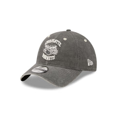 Charlotte Hornets Washed Black Cotton 9TWENTY Adjustable Hat