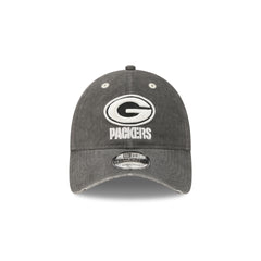 Green Bay Packers Washed Black Cotton 9TWENTY Adjustable Hat