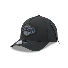 Alpha Industries x Los Angeles Lakers Nylon Black 9FORTY M-Crown A-Frame Snapback Hat