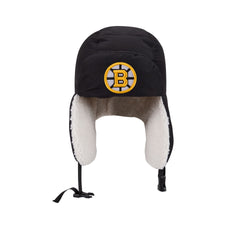 Alpha Industries x Boston Bruins Black Puffer Trapper Hat