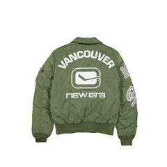 Alpha Industries x Vancouver Canucks Sage Green MA-1 Flight Jacket
