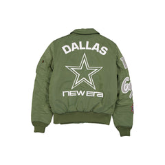 Alpha Industries x Dallas Cowboys Sage Green MA-1 Flight Jacket