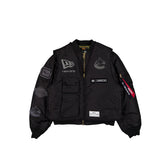 Alpha Industries x Vancouver Canucks Black 2-in-1 MA-1 Flight Jacket + Vest