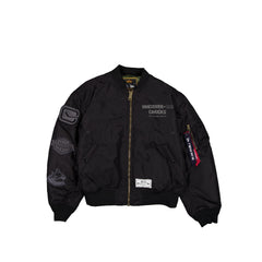 Alpha Industries x Vancouver Canucks Black 2-in-1 MA-1 Flight Jacket + Vest