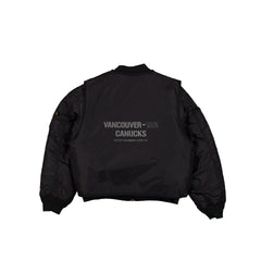 Alpha Industries x Vancouver Canucks Black 2-in-1 MA-1 Flight Jacket + Vest