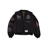 Alpha Industries x New York Knicks Black 2-in-1 MA-1 Flight Jacket + Vest