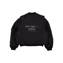 Alpha Industries x New York Knicks Black 2-in-1 MA-1 Flight Jacket + Vest