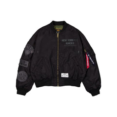 Alpha Industries x New York Knicks Black 2-in-1 MA-1 Flight Jacket + Vest
