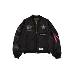 Alpha Industries x Dallas Cowboys Black 2-in-1 MA-1 Flight Jacket + Vest