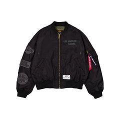 Alpha Industries x Los Angeles Lakers Black 2-in-1 MA-1 Flight Jacket + Vest