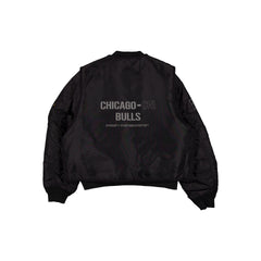 Alpha Industries x Chicago Bulls Black 2-in-1 MA-1 Flight Jacket + Vest