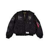 Alpha Industries x New York Mets Black 2-in-1 MA-1 Flight Jacket + Vest