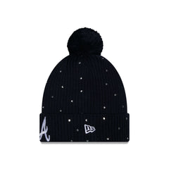 Atlanta Braves Women's Rhinestone Pom Knit Hat