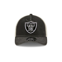 Las Vegas Raiders Frayed Logo 9FORTY M-Crown A-Frame Trucker Hat