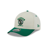 Boston Celtics Arched Graphic Chrome White 9FORTY M-Crown A-Frame Snapback Hat