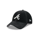Atlanta Braves Washed Black Corduroy Casual Classic Adjustable Hat
